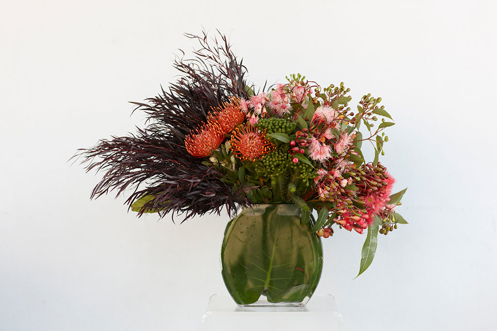 Structural and unique modern floral arrangement