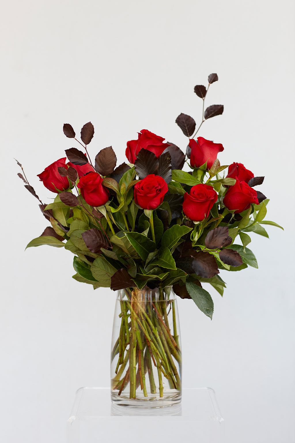Traditional red roses
